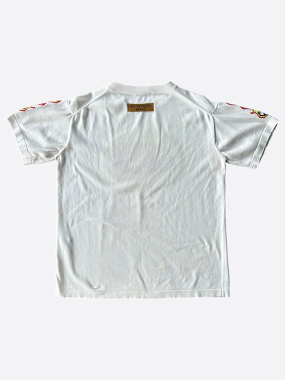 Louis Vuitton White Baseball Graphic Intarsia T-Shirt