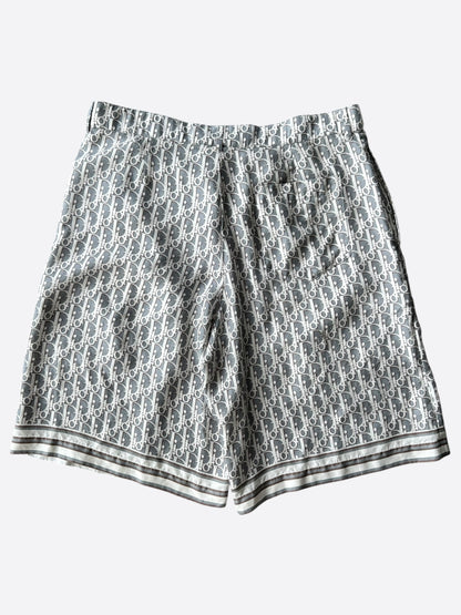 Dior Grey Oblique Silk Shorts