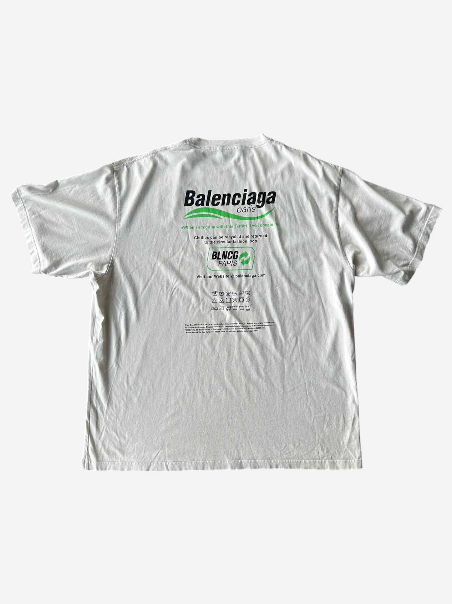 Balenciaga White Dry Cleaning T-Shirt