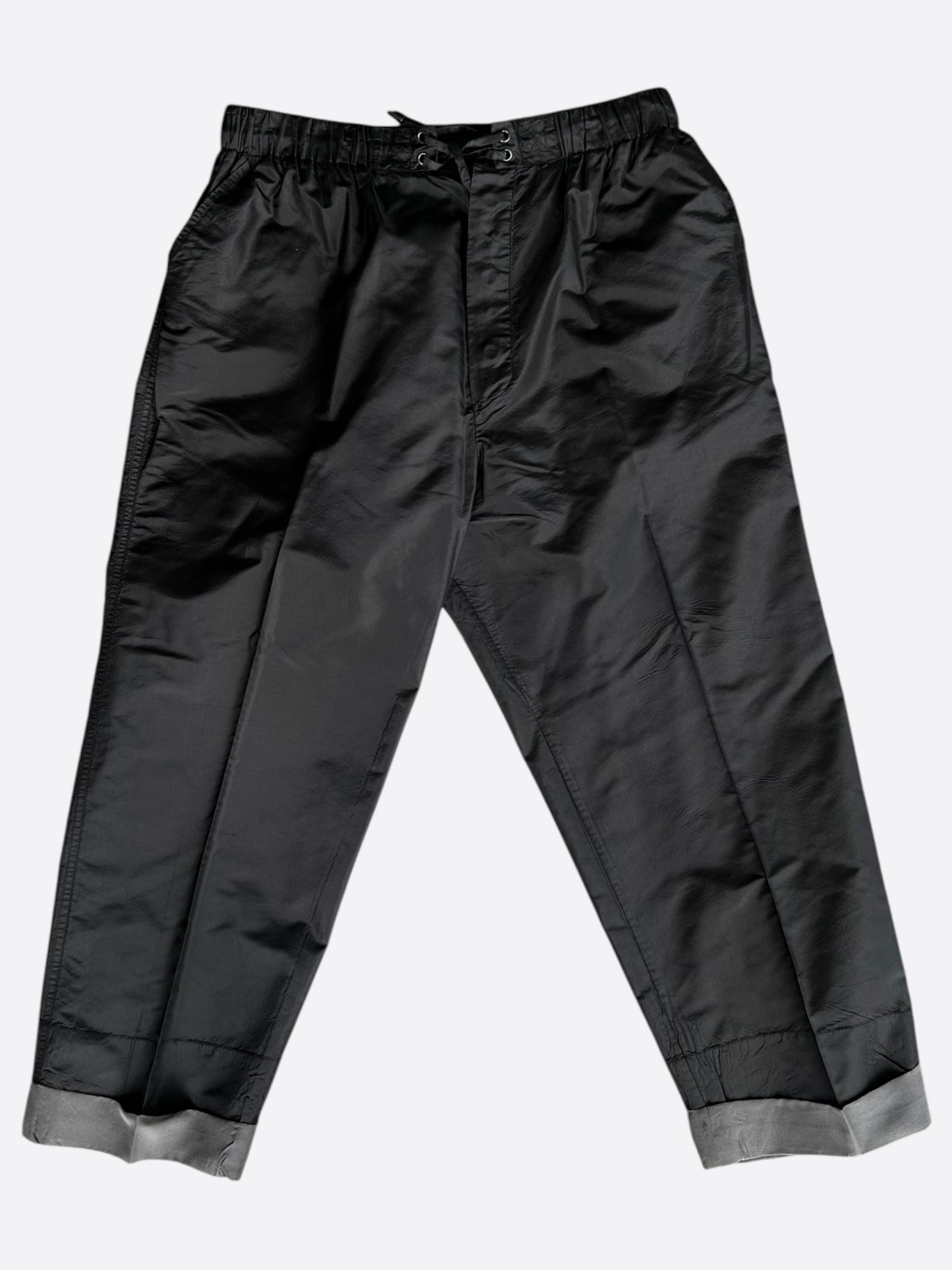 Balenciaga Black Silk Trackpants