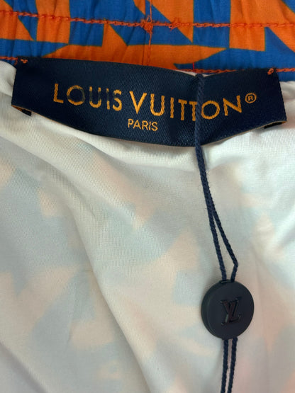 Louis Vuitton Blue & Orange Dove Print Swimshorts