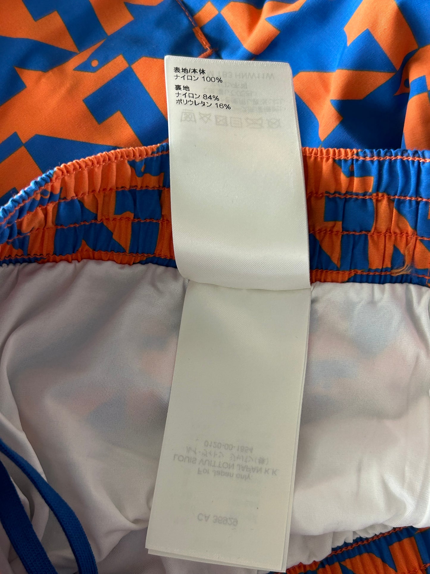 Louis Vuitton Blue & Orange Dove Print Swimshorts