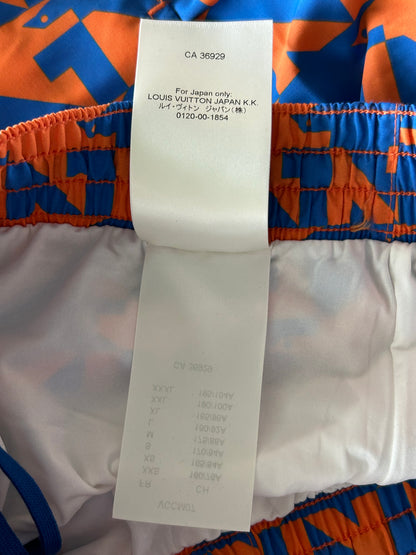 Louis Vuitton Blue & Orange Dove Print Swimshorts
