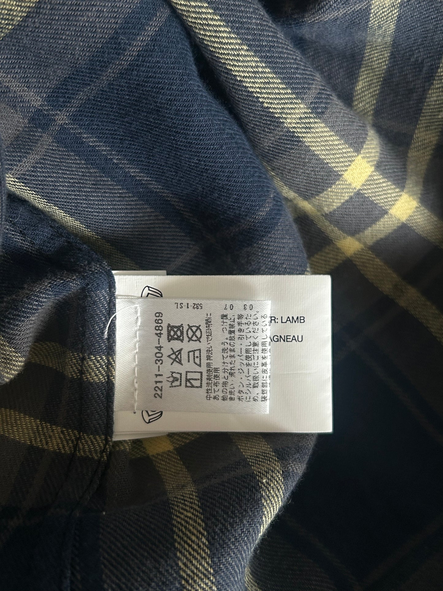 Chrome Hearts Blue & Yellow Plaid Cross Patch Flannel