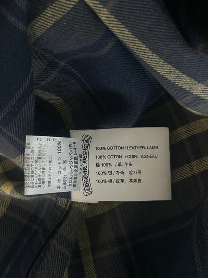 Chrome Hearts Blue & Yellow Plaid Cross Patch Flannel