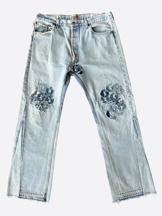 Gallery Dept Light Blue LA Flare Crazy G's Denim Jeans