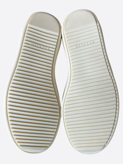 Rick Owens Cracked Milk Vintage Low Top Sneakers