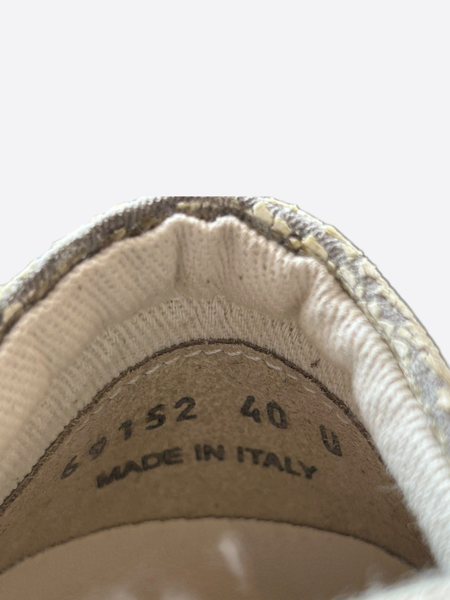 Rick Owens Cracked Milk Vintage Low Top Sneakers