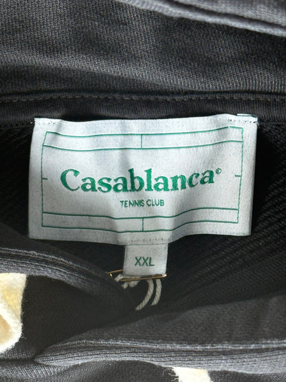 Casablanca Black Casa Way Embroidered Logo Hoodie