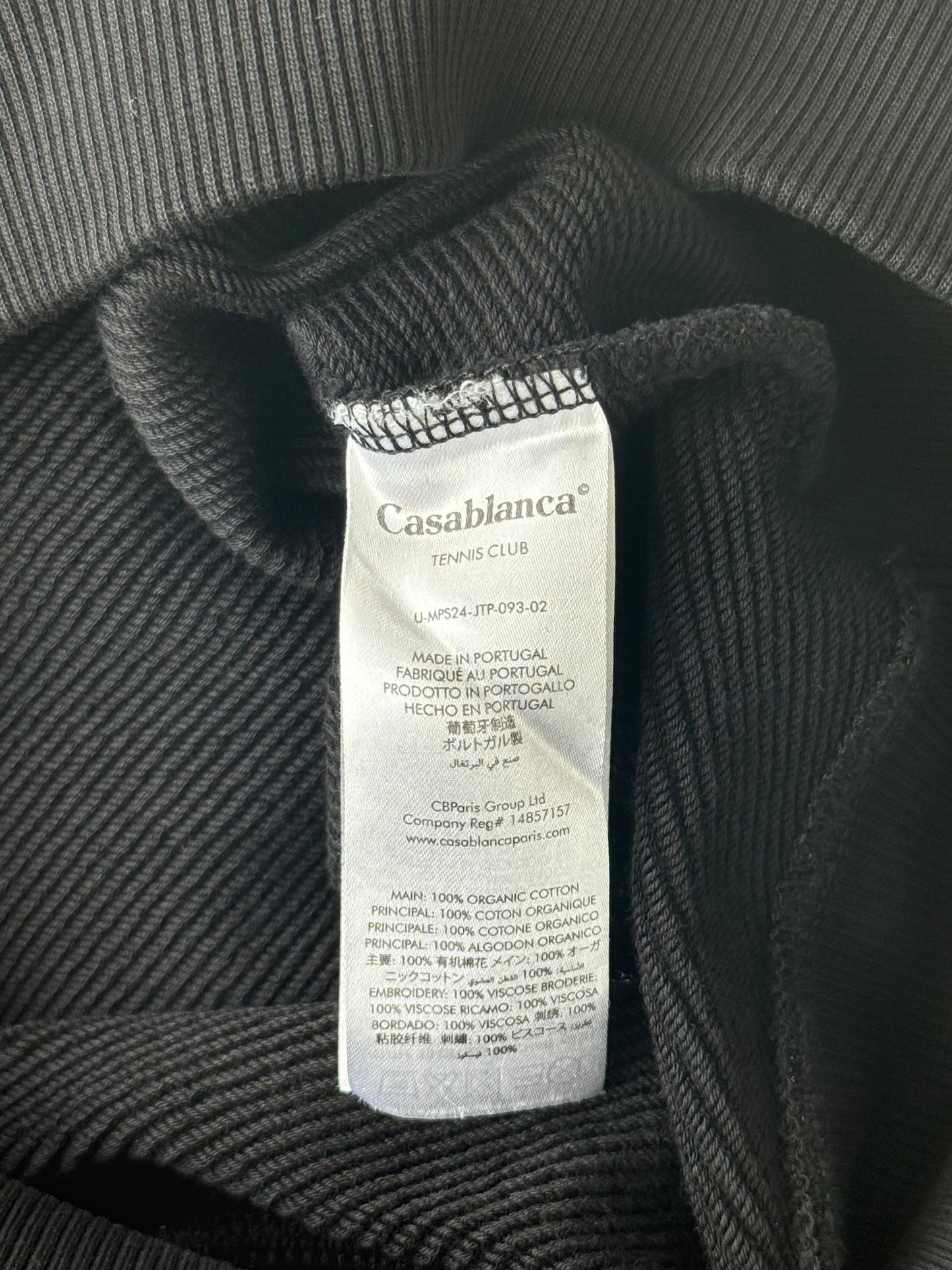 Casablanca Black Casa Way Embroidered Logo Hoodie