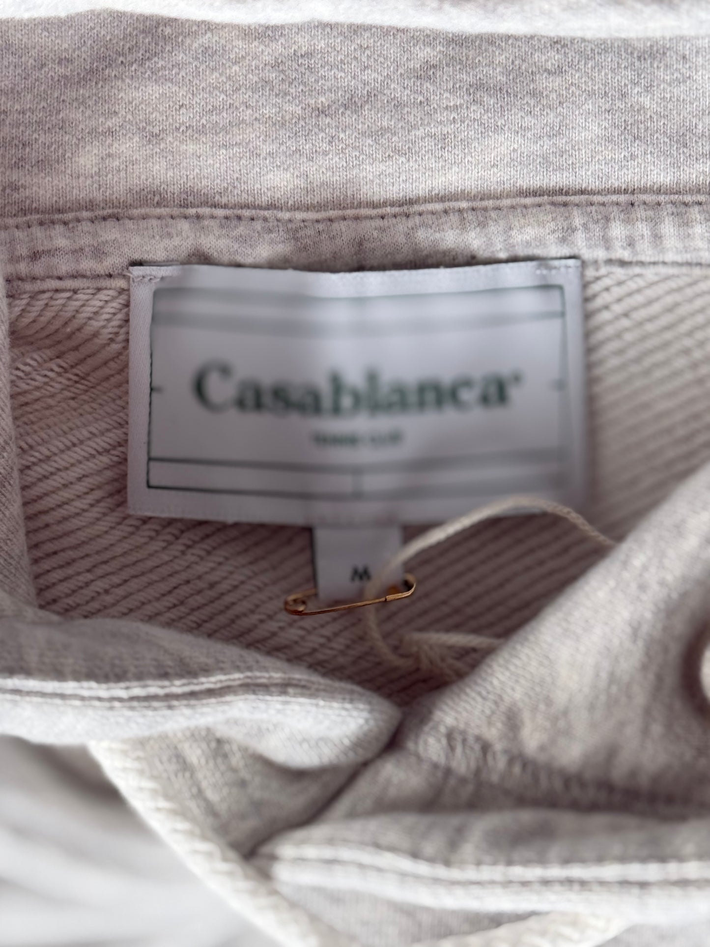 Casablanca Grey Tennis Statues Patch Hoodie