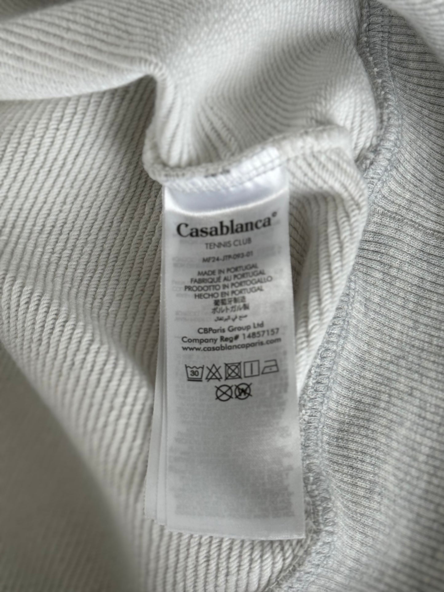 Casablanca Grey Tennis Statues Patch Hoodie