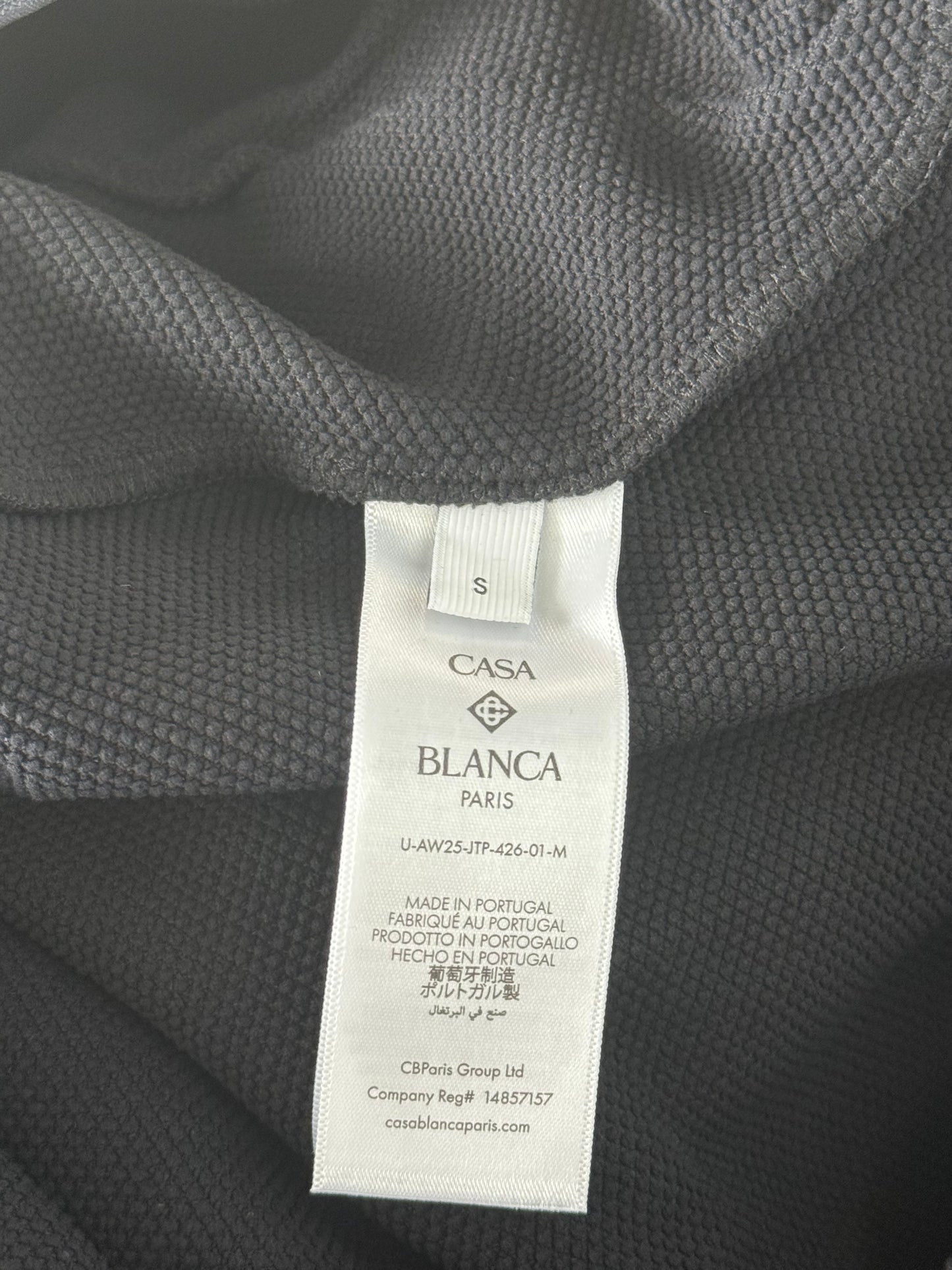Casablanca Black & Silver Logo Panelled Hoodie