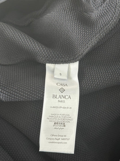 Casablanca Black & Silver Logo Panelled Hoodie