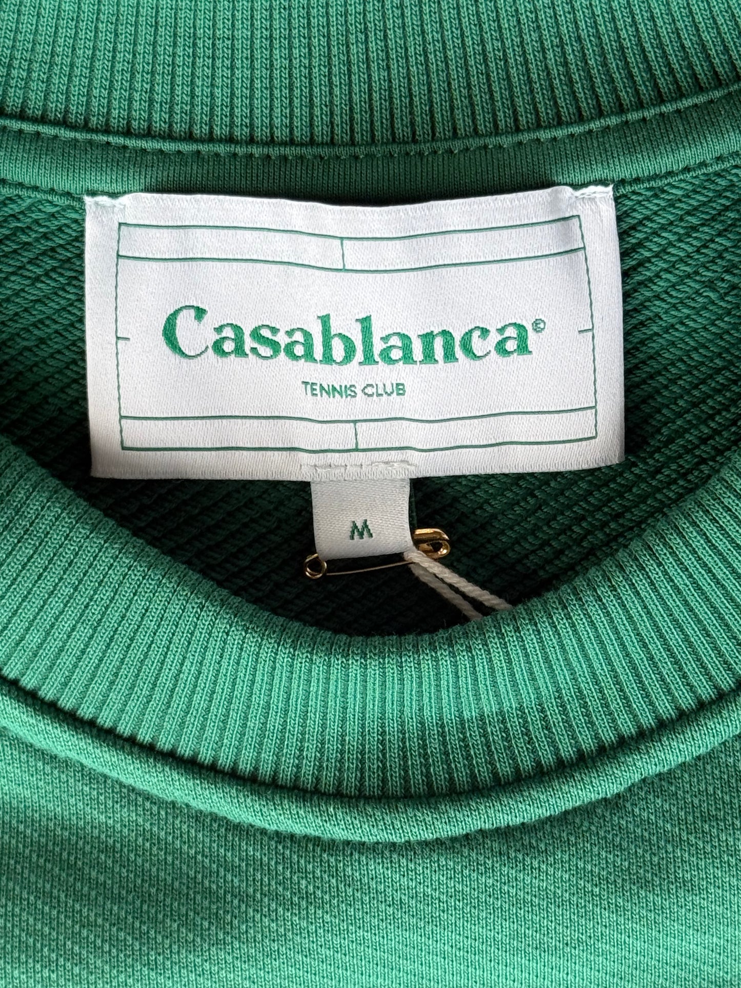 Casablanca Green & White Racing Logo Sweater