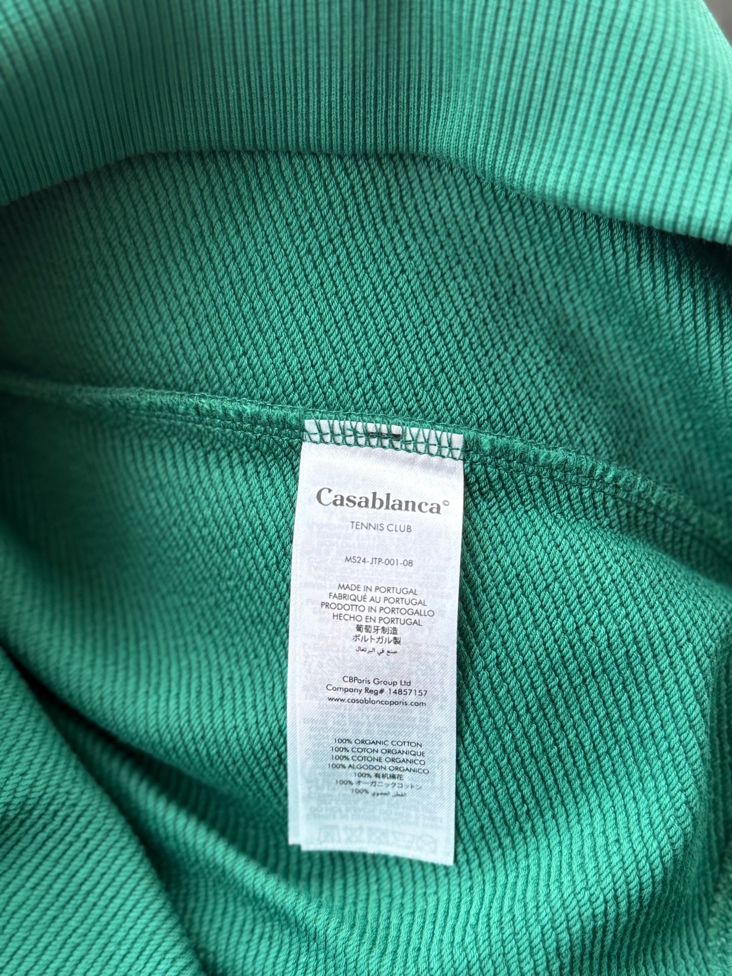 Casablanca Green & White Racing Logo Sweater
