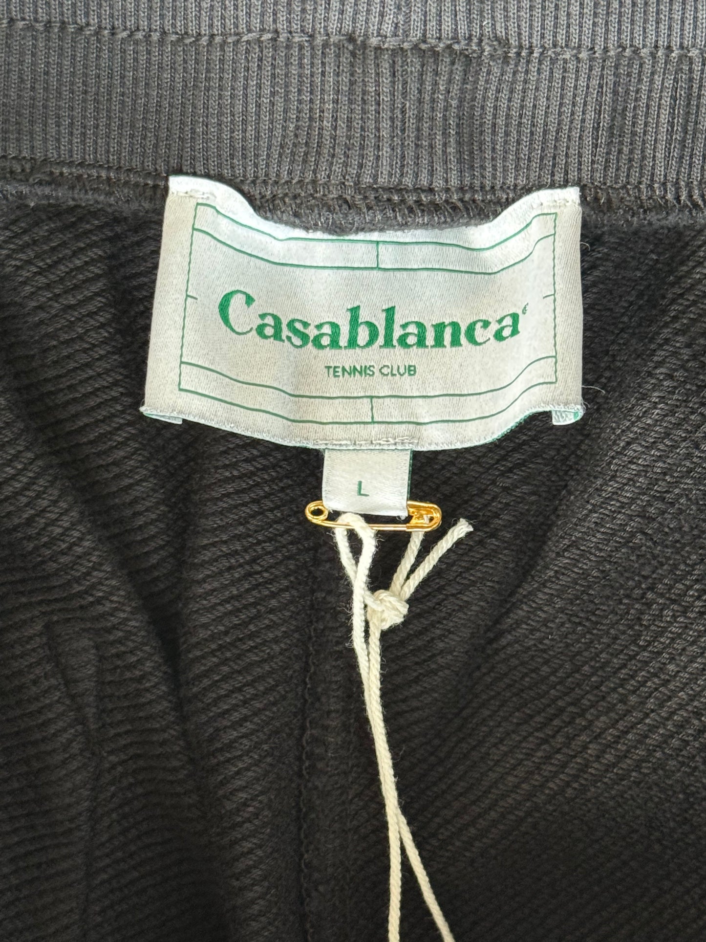 Casablanca Black & Multicolor Temple Embroidered Logo Sweatpants