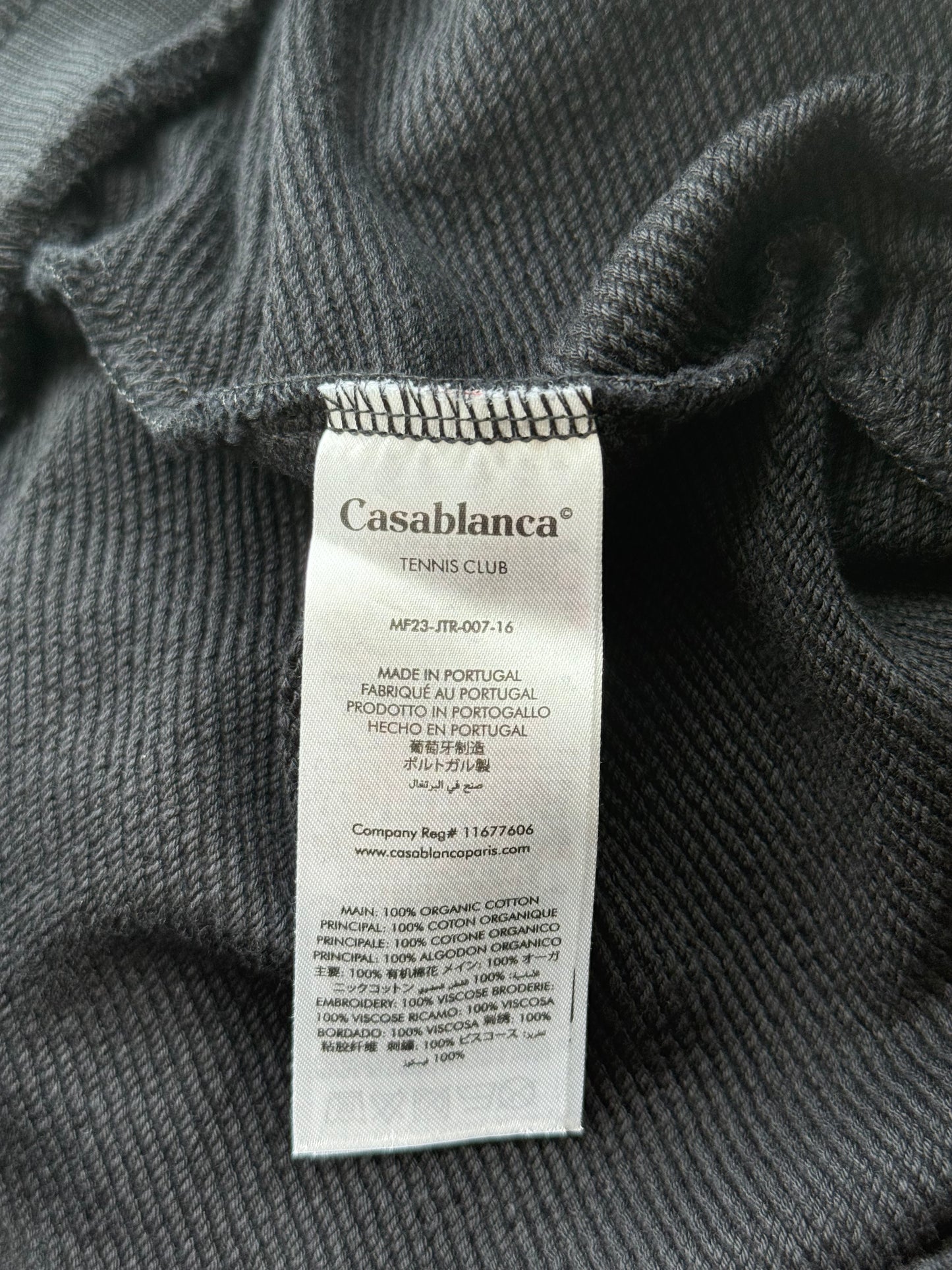 Casablanca Black & Multicolor Temple Embroidered Logo Sweatpants