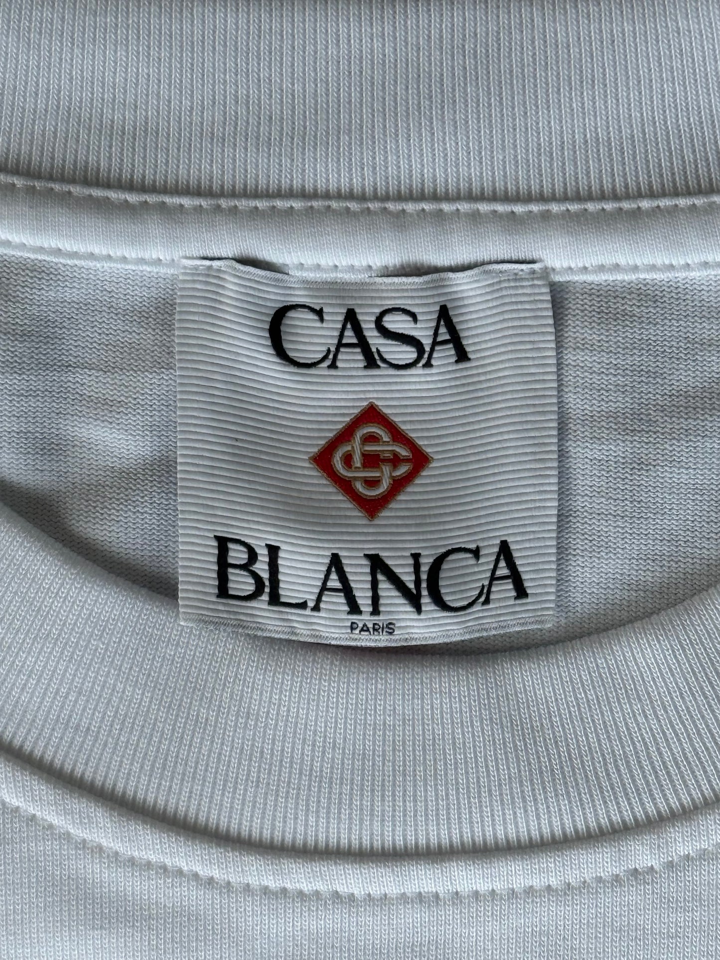 Casablanca White & Red Montagne Mountain Logo T-Shirt