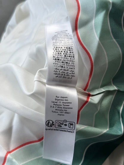 Casablanca White & Green Montagne Ondulee Silk Button Up Shirt