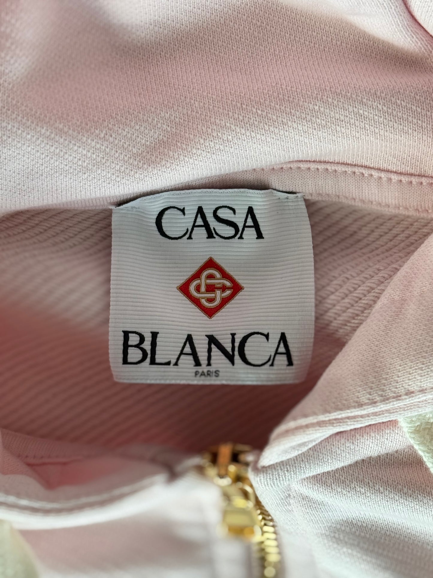 Casablanca Pink Casa Way Mascot Logo Zip Up Hoodie