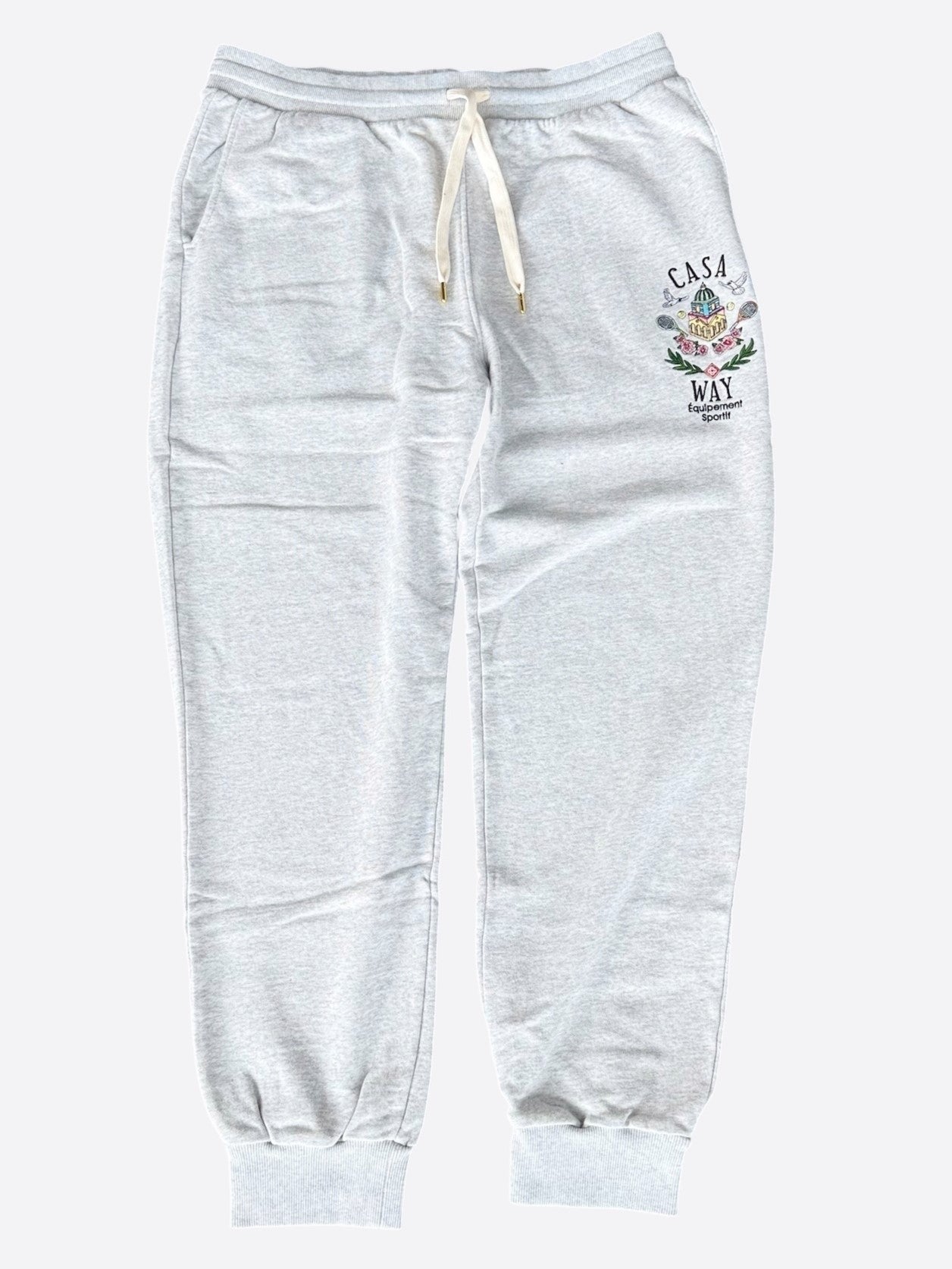 Casablanca Grey & Multicolor Casa Way Embroidered Logo Sweatpants