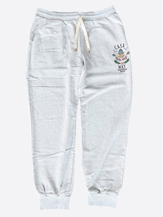Casablanca Grey & Multicolor Casa Way Embroidered Logo Sweatpants