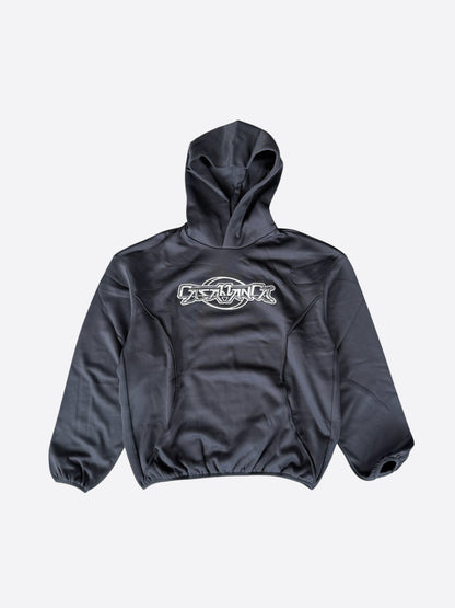 Casablanca Black & Silver Logo Panelled Hoodie