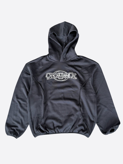 Casablanca Black & Silver Logo Panelled Hoodie