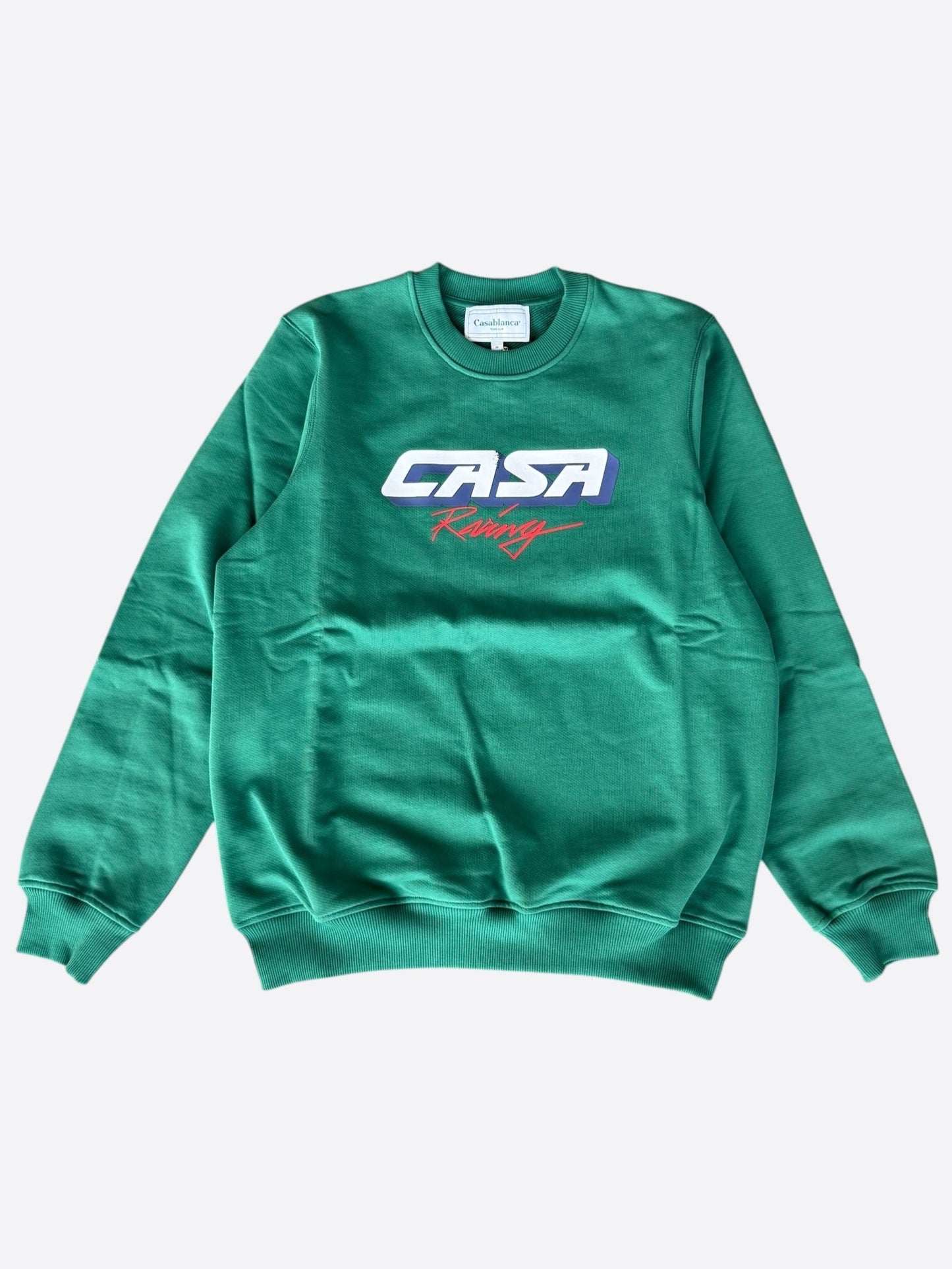 Casablanca Green & White Racing Logo Sweater