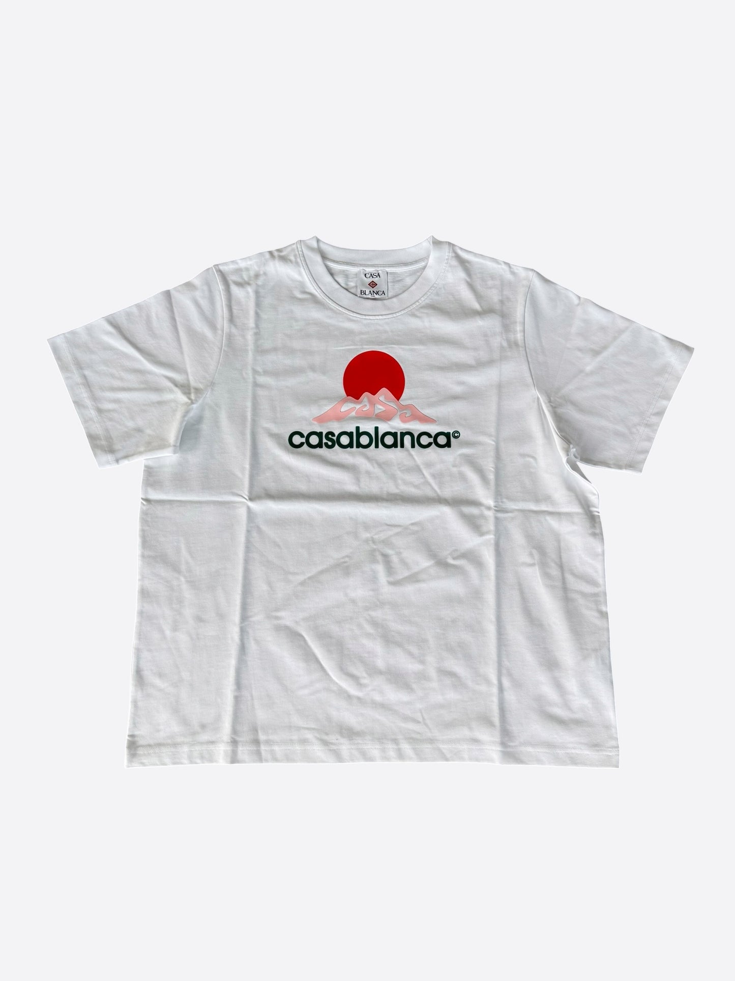 Casablanca White & Red Montagne Mountain Logo T-Shirt