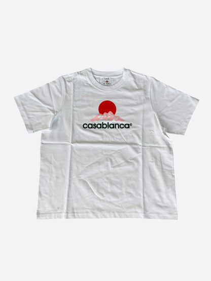 Casablanca White & Red Montagne Mountain Logo T-Shirt