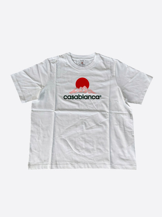 Casablanca White & Red Montagne Mountain Logo T-Shirt