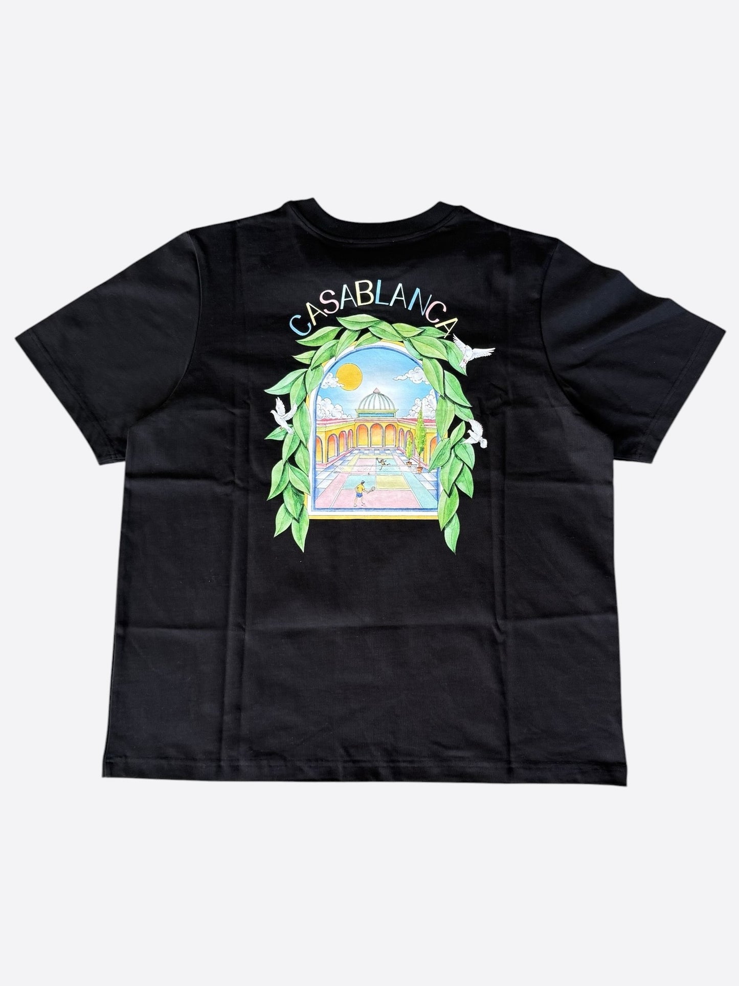 Casablanca Black & Multicolor L'Arche De Tennis Logo T-Shirt