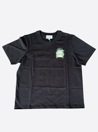 Casablanca Black & Multicolor L'Arche De Tennis Logo T-Shirt