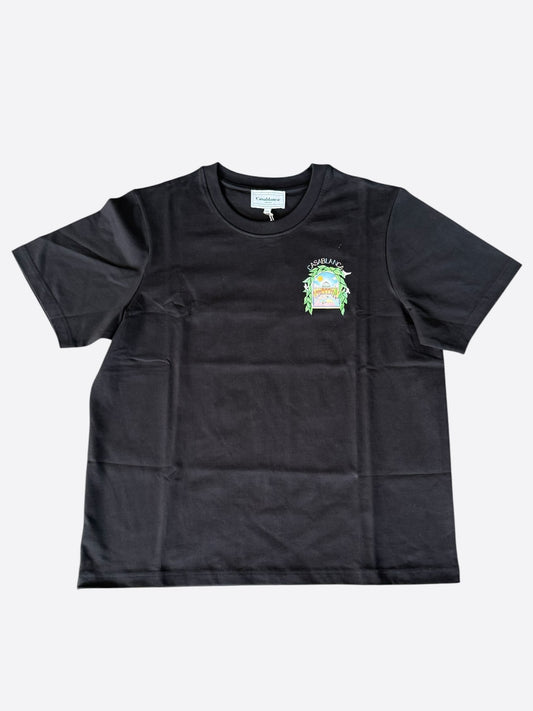 Casablanca Black & Multicolor L'Arche De Tennis Logo T-Shirt