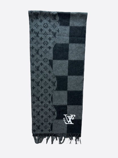 Louis Vuitton Nigo Grey Giant Damier Monogram Scarf