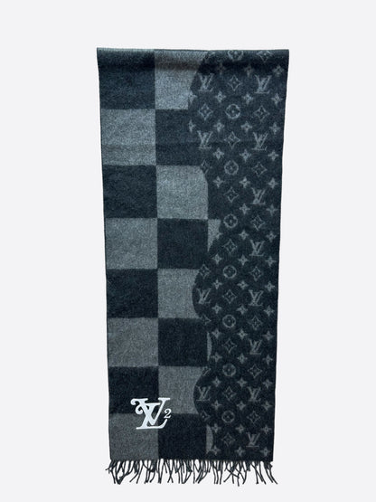 Louis Vuitton Nigo Grey Giant Damier Monogram Scarf