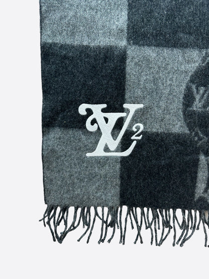 Louis Vuitton Nigo Grey Giant Damier Monogram Scarf