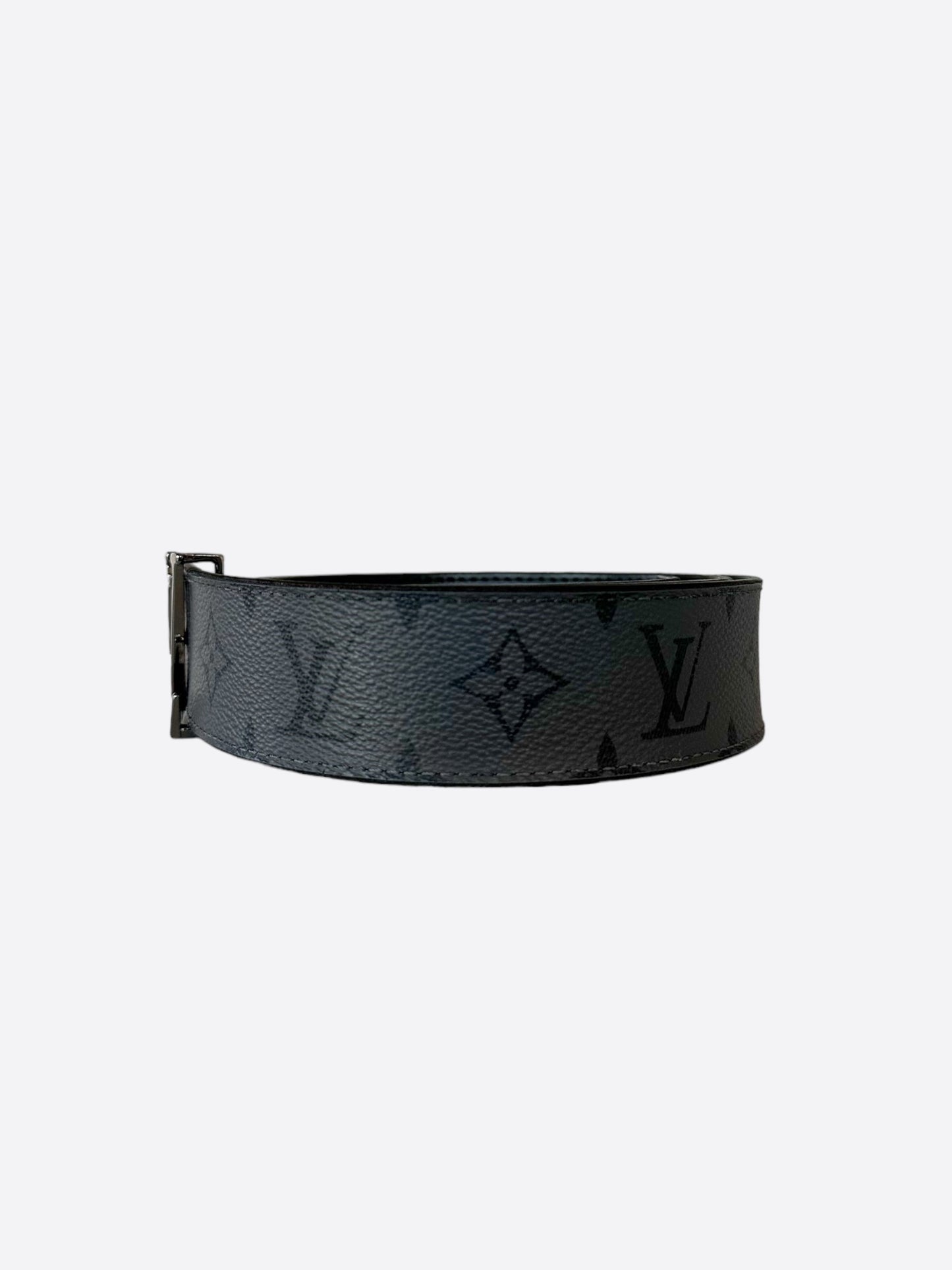 Louis Vuitton Grey Monogram Logo Belt