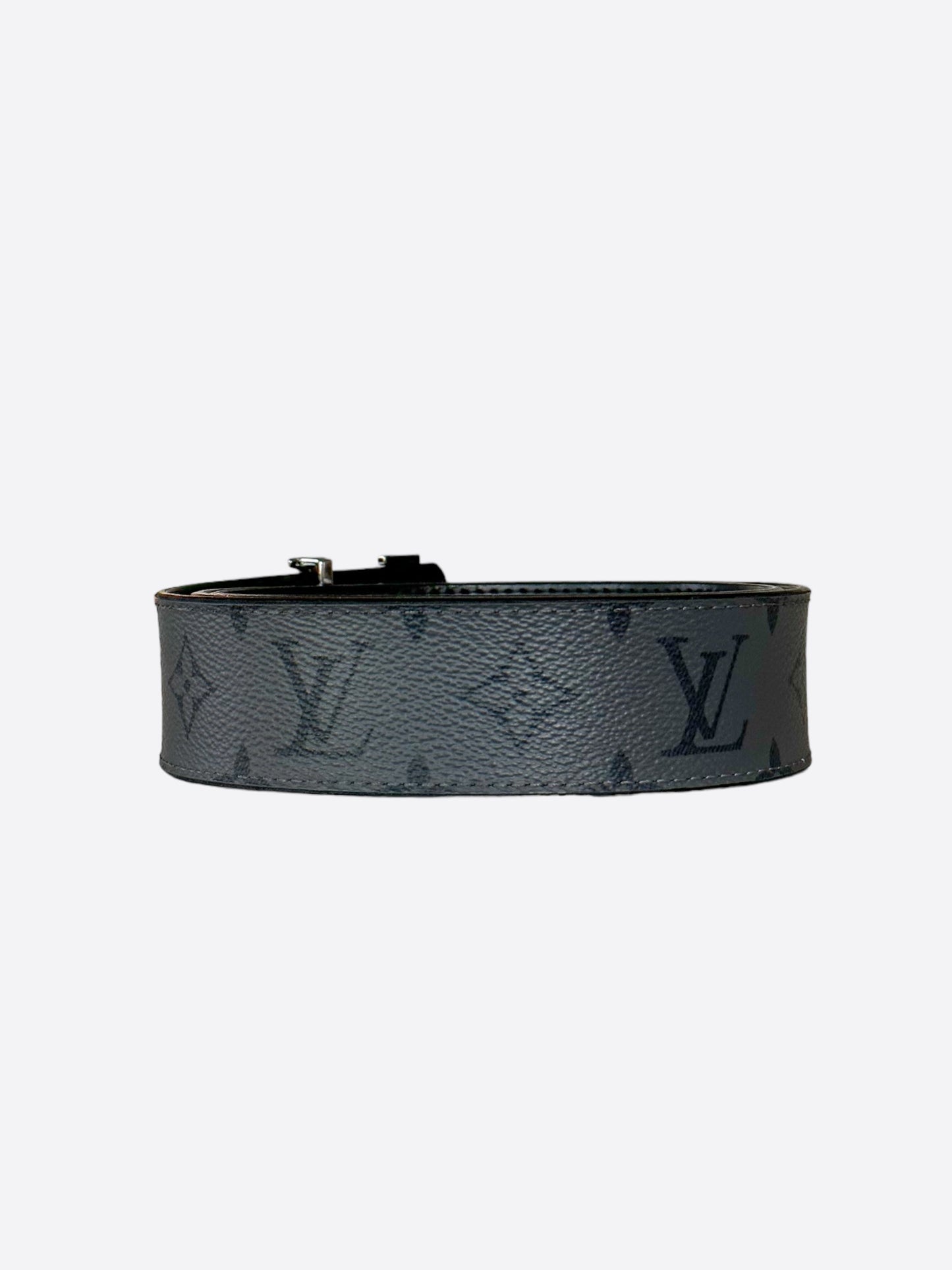 Louis Vuitton Grey Monogram Logo Belt