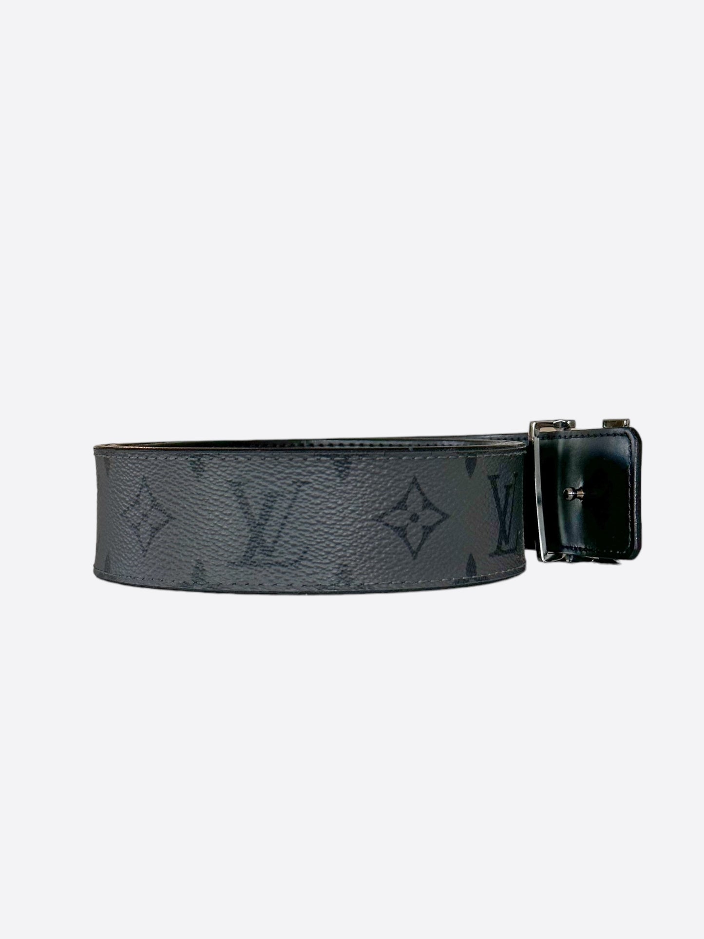 Louis Vuitton Grey Monogram Logo Belt