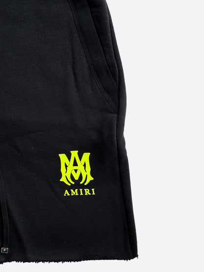 Amiri Black & Yellow MA Logo Shorts