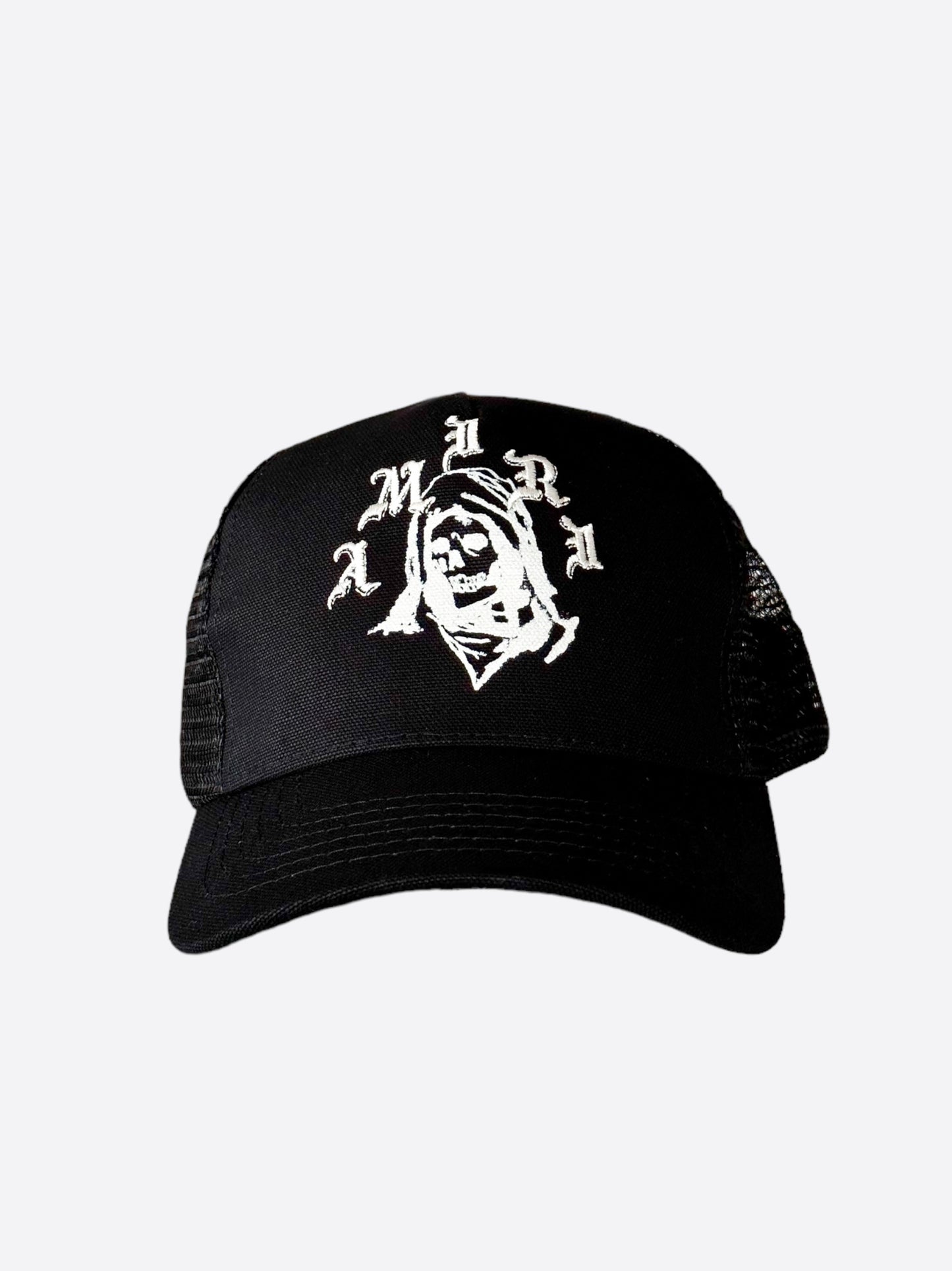 Amiri Wes Lang Black & White Reaper Trucker Hat