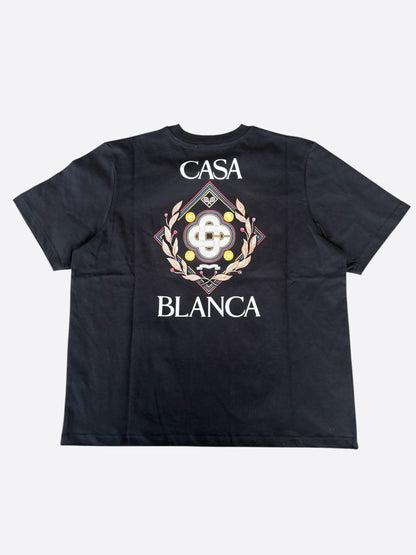 Casablanca Black & Multicolor Championship Logo T-Shirt