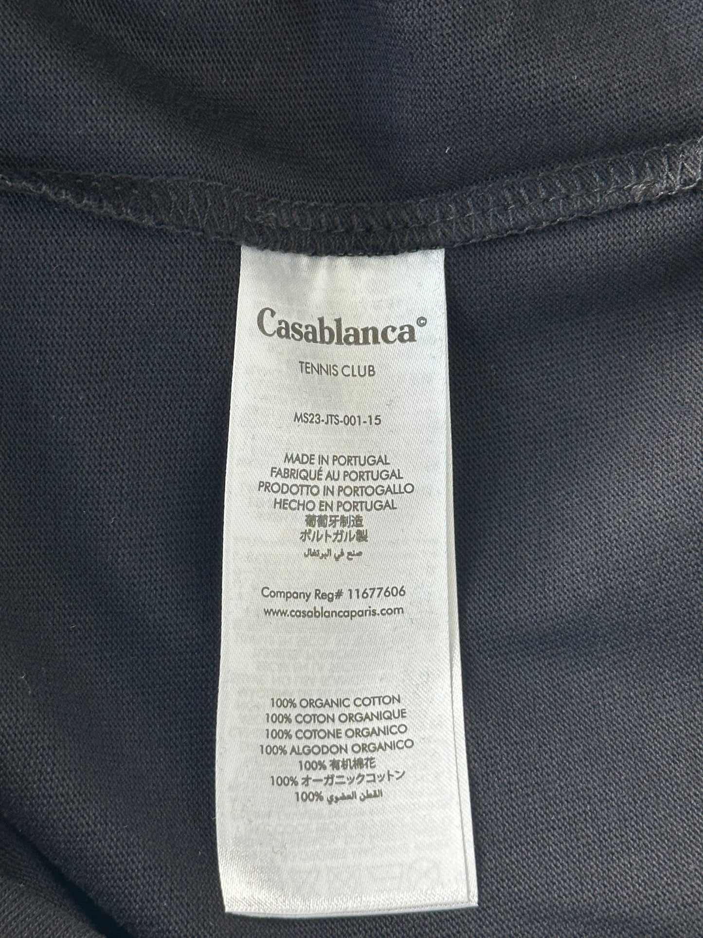 Casablanca Black & Multicolor Tennis Club Logo T-Shirt