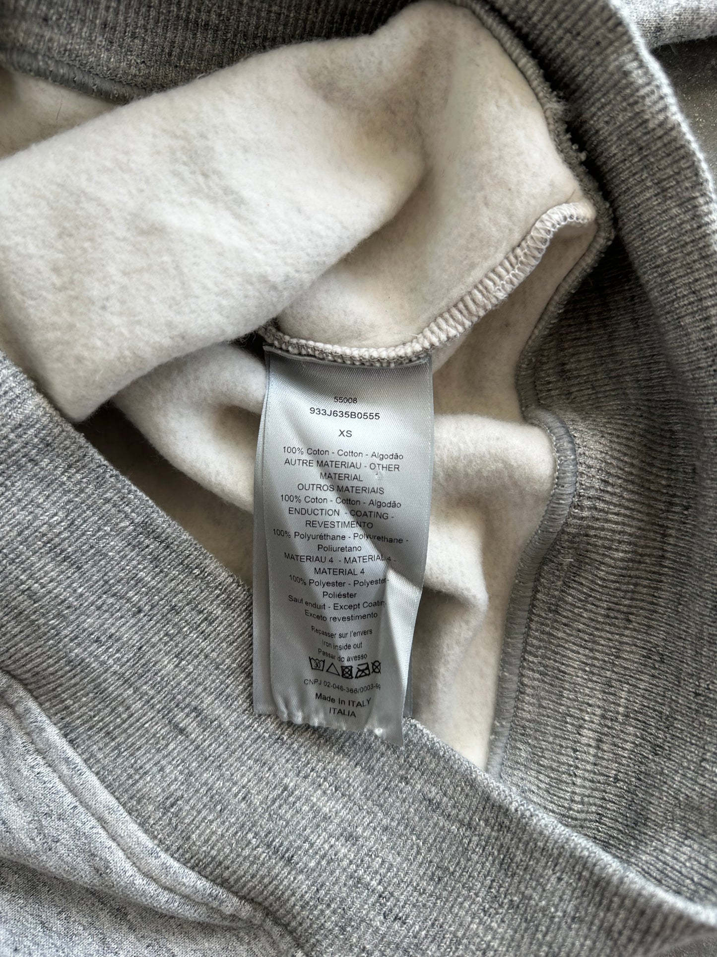 Dior Sorayama Grey Dinosaur Logo Sweater