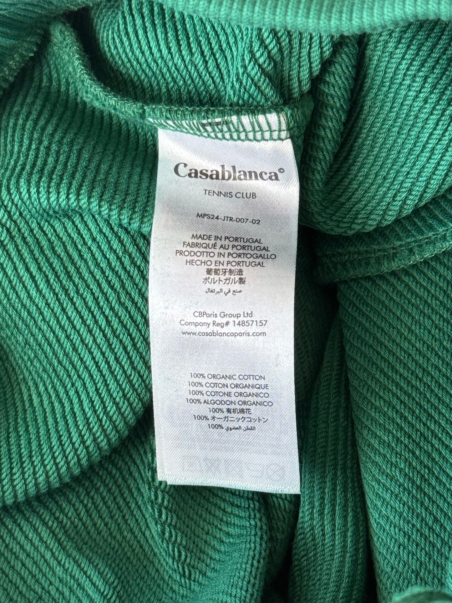 Casablanca Green & White Equipement Sportif Logo Sweatpants