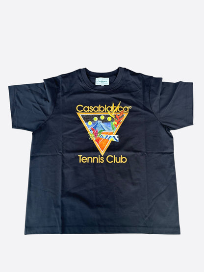Casablanca Black & Multicolor Tennis Club Logo T-Shirt
