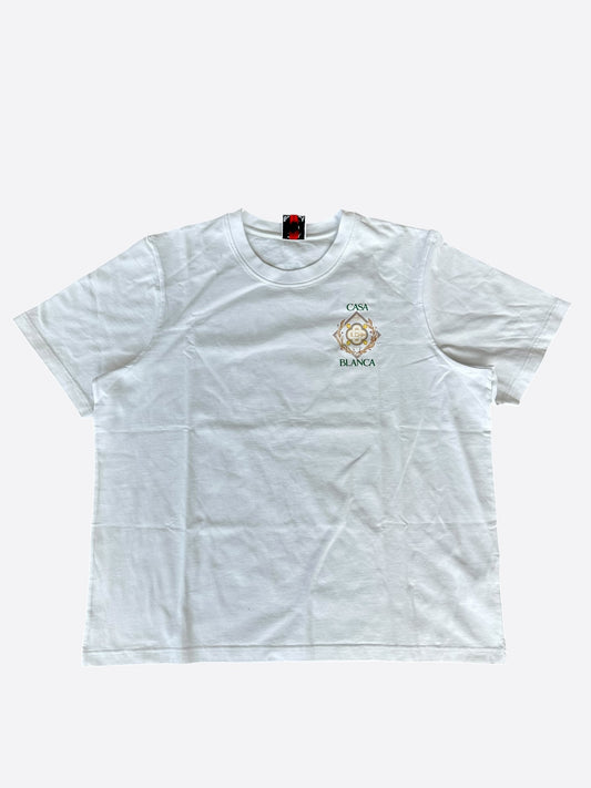 Casablanca White & Multicolor Championship Logo T-Shirt
